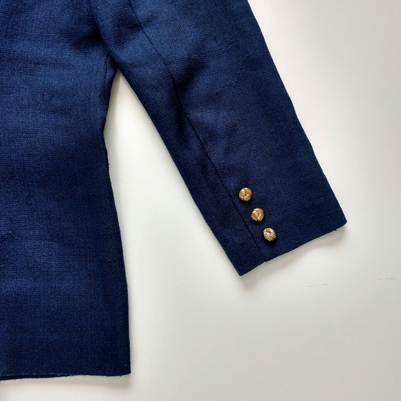 Vintage Kathy Lee Navy Trendy Oversized Blazer 12 - Picture 7 of 8